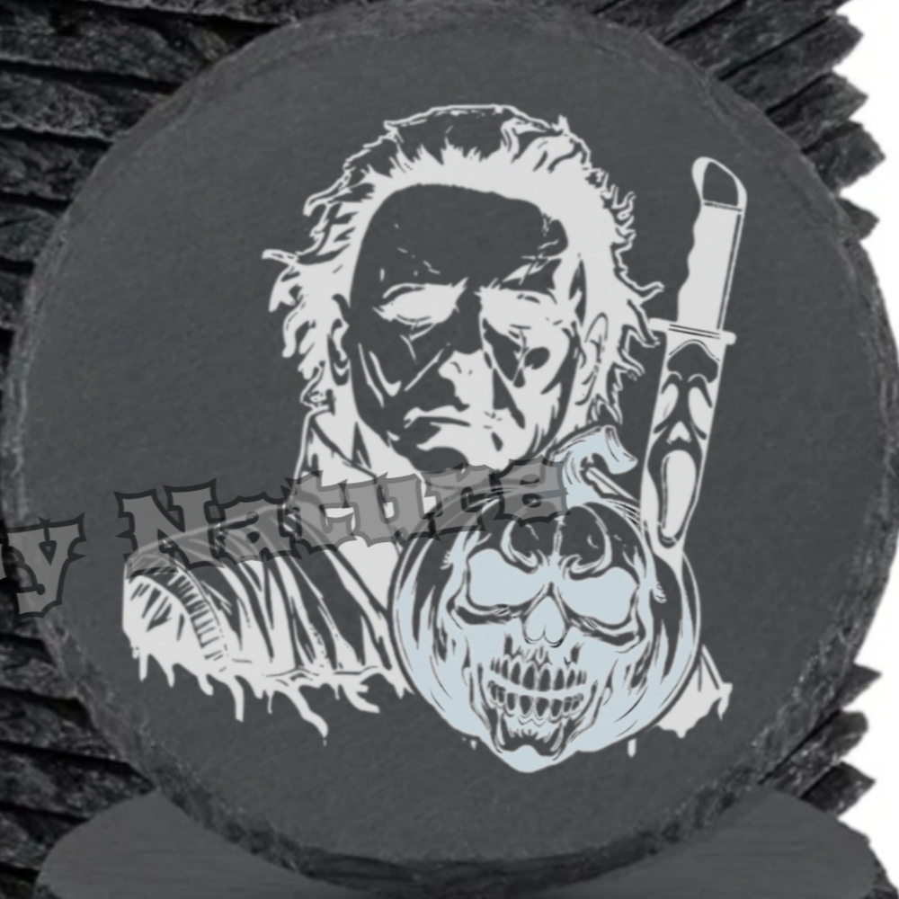 Slate Coasters with Graphic Design